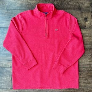 Vineyard Vines Saltwater Quarter-Zip Pullover - Men’s XXL - “Sailors Red” Color